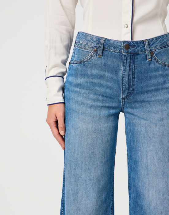 Wrangler Blugi Albastri WORLD WIDE Wide Leg Femei [4]