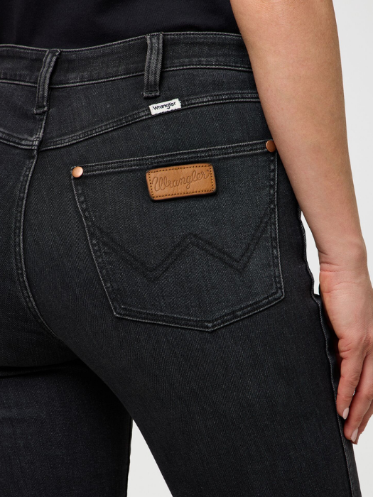 Wrangler Blugi Gri Inchis MONTANA Flare Femei [5]