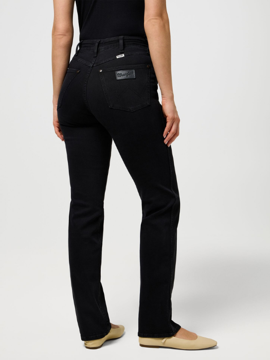 Wrangler Blugi Nebula Black Straight Straight Femei [3]