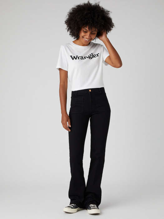 Wrangler Blugi Negri FLARE Flare Femei [1]