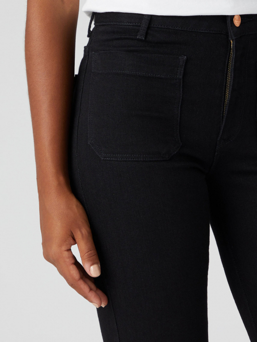 Wrangler Blugi Negri FLARE Flare Femei [4]