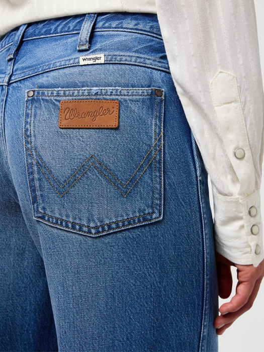 Wrangler Blugi Albastri WORLD WIDE Wide Leg Femei [5]