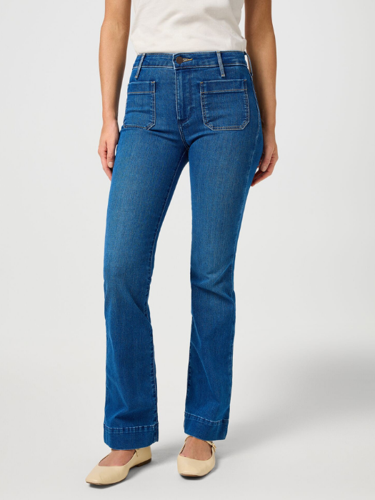 Wrangler Blugi Albastri FLARE Flare Femei [1]