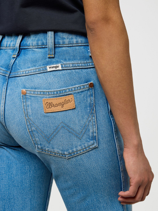 Wrangler Женские Джинсы Светло-Синие 70s Flare Flare [5]