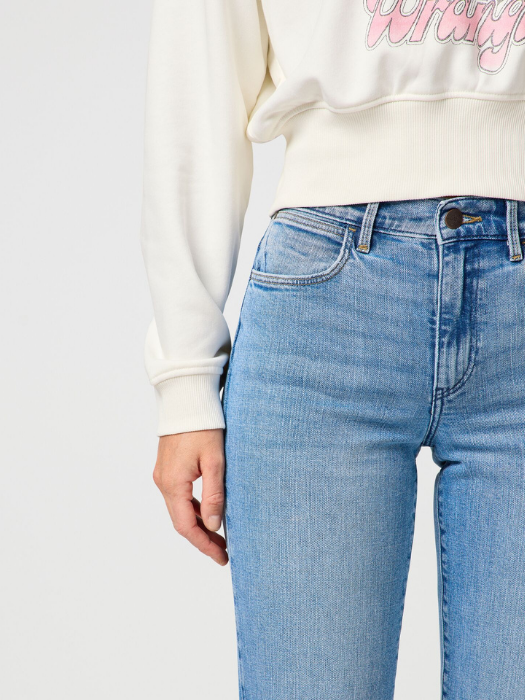 Wrangler Blugi Albastri Deschisi STRAIGHT Straight Femei [3]