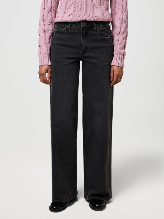Wrangler Blugi Negri WORLD WIDE Wide Leg Femei [2]