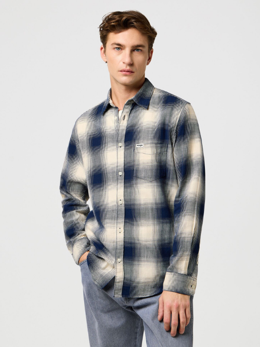 Wrangler Camasa Navy Regular Barbati [1]