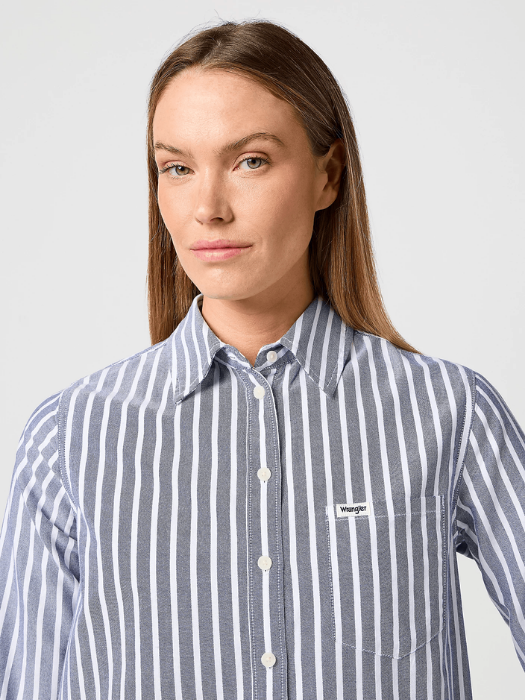 Wrangler Camasa Albastra/Alba Regular Femei [4]