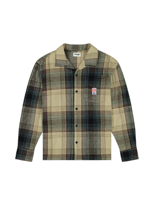 Wrangler Camasa Bej/Turcoaz Relaxed Barbati [6]