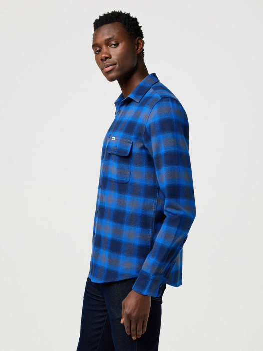 Wrangler Мужская Рубашка Синяя Regular [4]