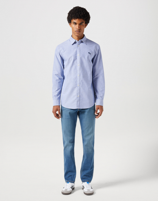 Wrangler Мужская Рубашка Светло-Синяя Regular [2]