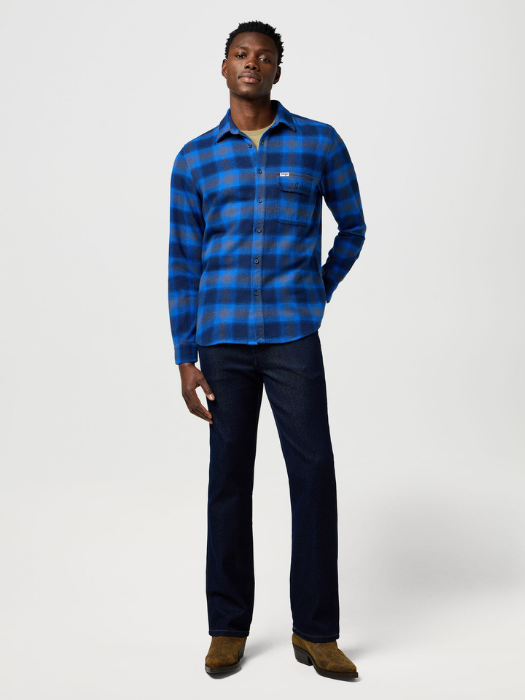 Wrangler Мужская Рубашка Синяя Regular [1]