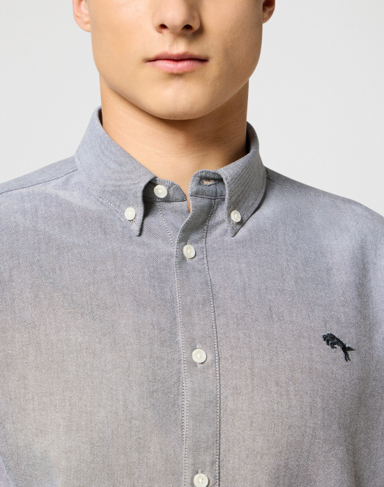 Wrangler Мужская Рубашка Серая Regular [5]