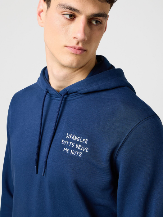 Wrangler Hanorac Navy Relaxed Barbati [4]