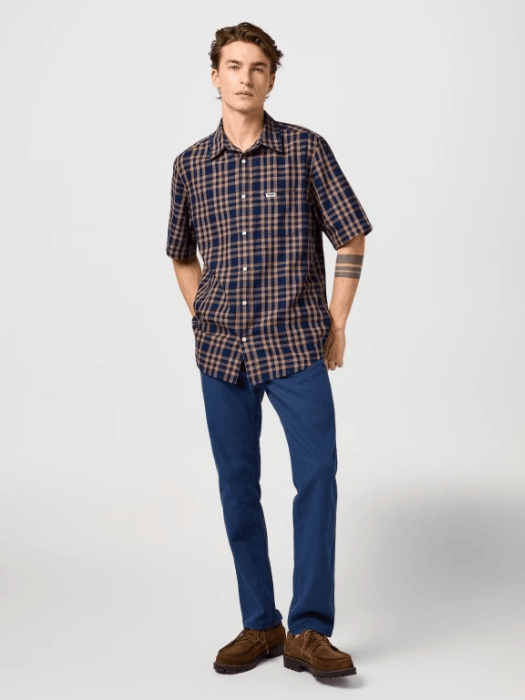 Wrangler Pantaloni Navy Regular Straight Barbati [5]