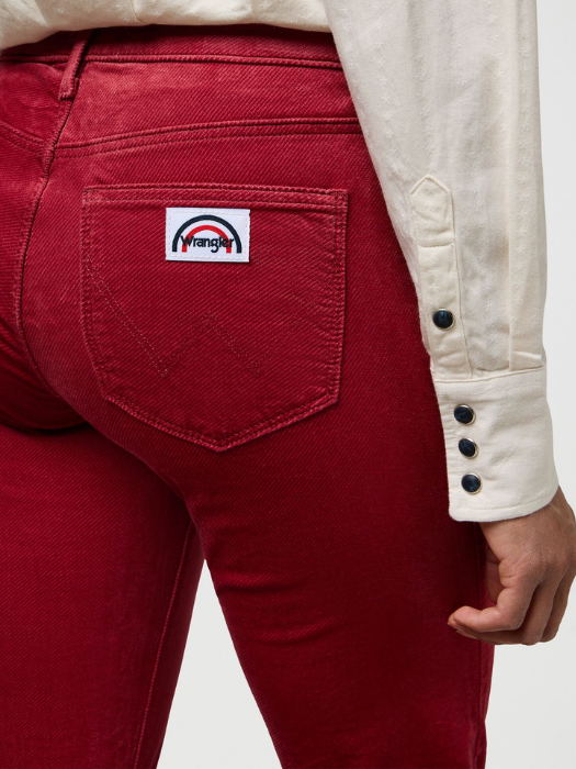 Wrangler Pantaloni Rosii Flare Femei [4]