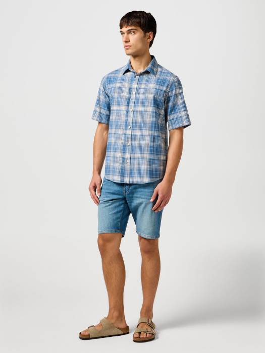 Wrangler Pantaloni Scurti Albastri Regular Barbati [5]