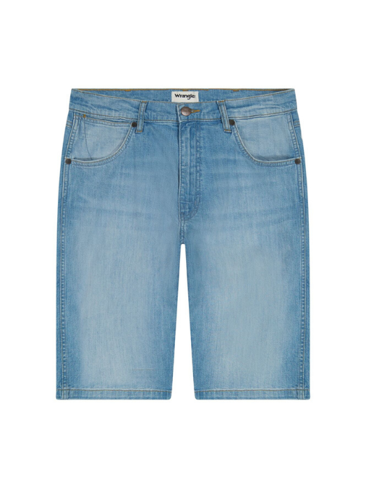 Wrangler Pantaloni Scurti Albastri Deschisi Regular Barbati [6]