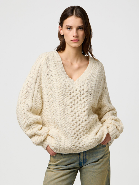 Wrangler Свитер Alb Relaxed [2]
