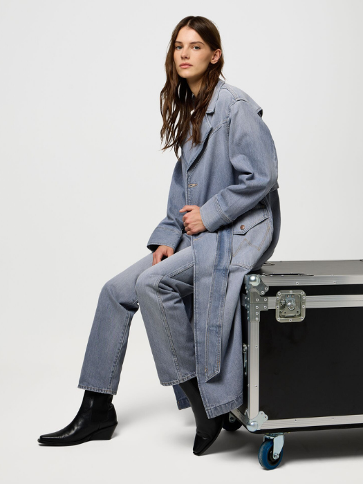 Wrangler Trench Gri Relaxed Femei [3]