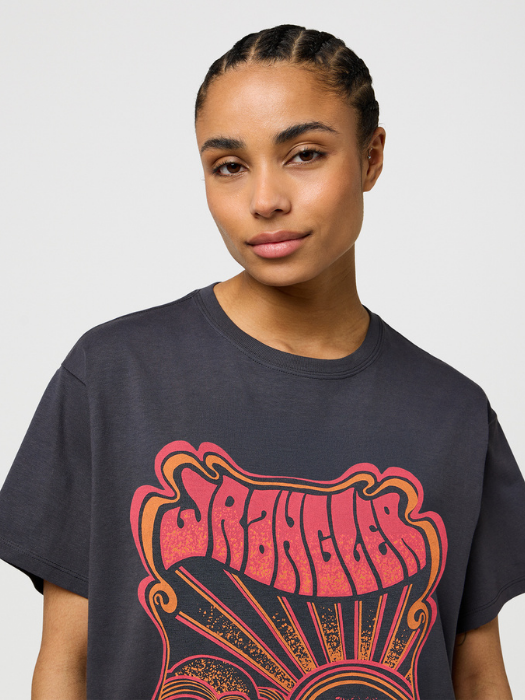 Wrangler Tricou Gri Inchis Loose Femei [4]