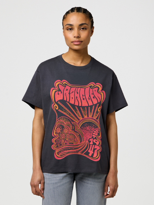 Wrangler Tricou Gri Inchis Loose Femei [1]