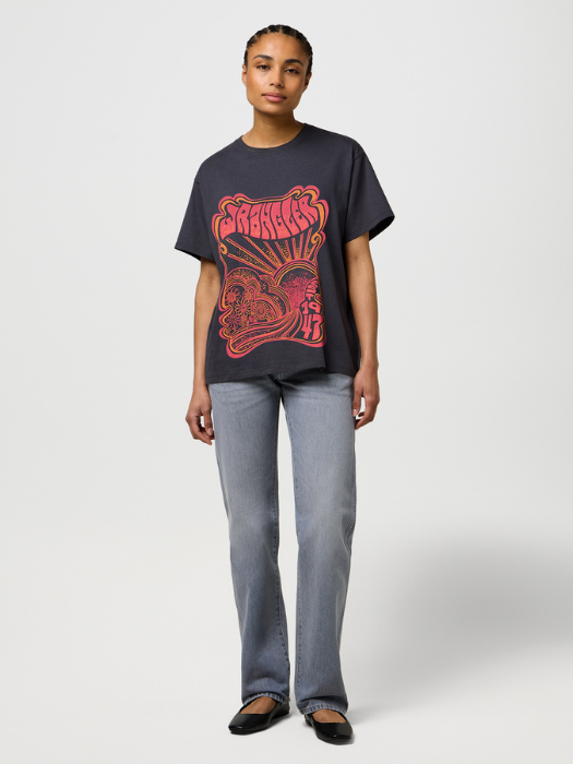 Wrangler Tricou Gri Inchis Loose Femei [5]