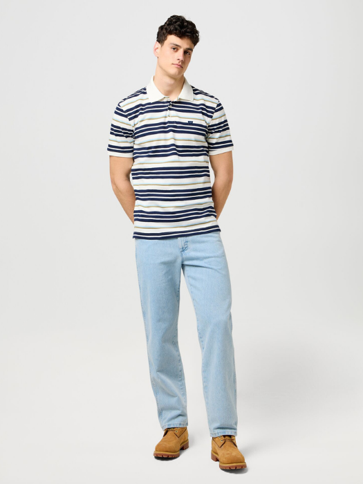 Wrangler Футболка-Поло Alb/Navy Regular [1]