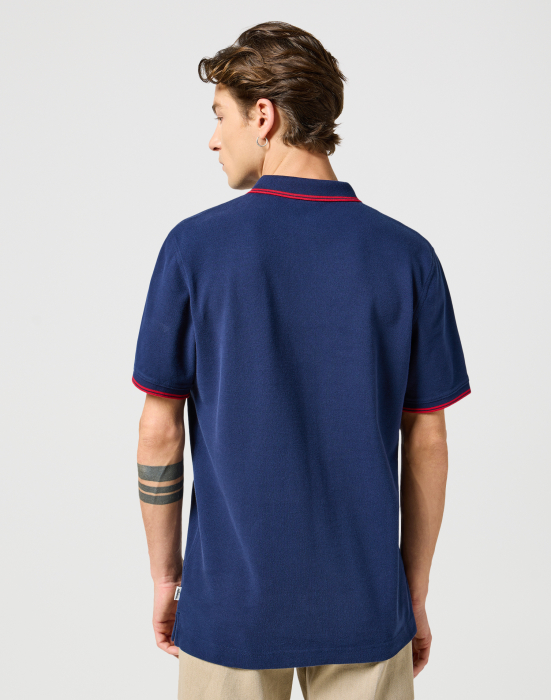 Wrangler Tricou Polo Albastru Regular Barbati [3]