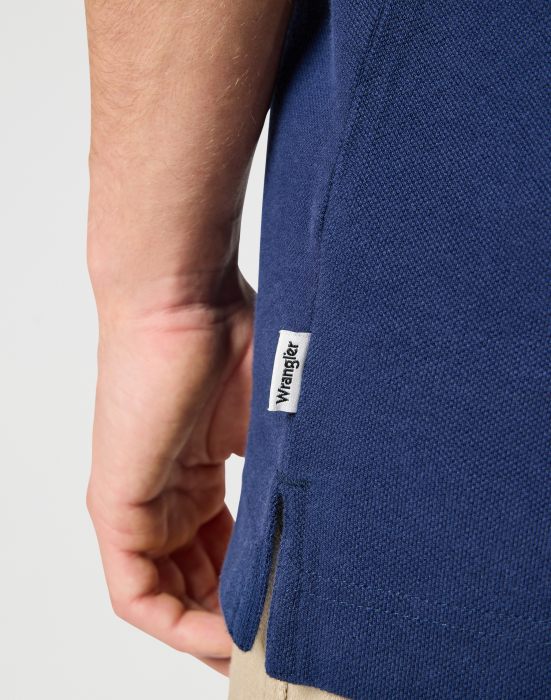 Wrangler Tricou Polo Albastru Regular Barbati [4]