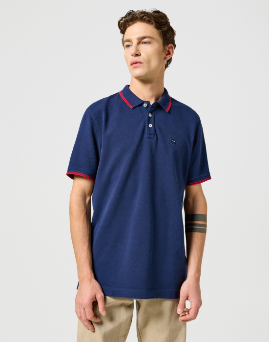 Wrangler Tricou Polo Albastru Regular Barbati [1]