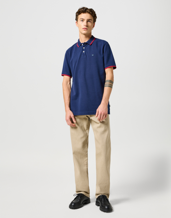 Wrangler Tricou Polo Albastru Regular Barbati [2]