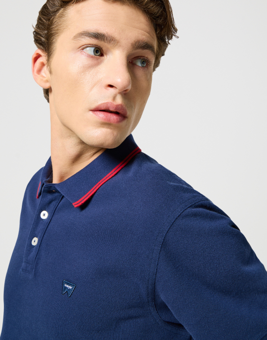 Wrangler Tricou Polo Albastru Regular Barbati [5]