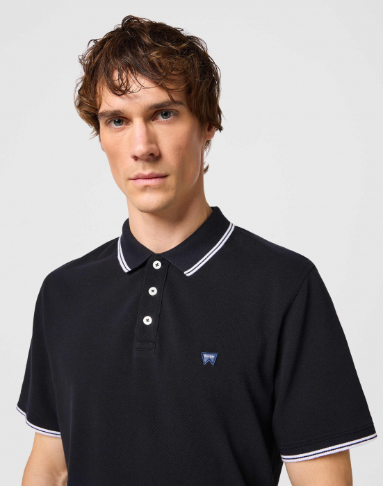 Wrangler Tricou Polo Negru Regular Barbati [4]