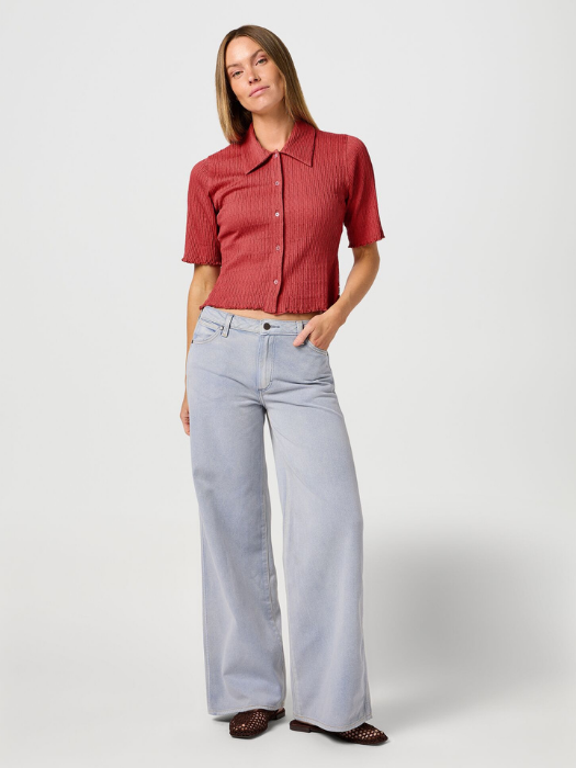 Wrangler Tricou Polo Rosu Slim Femei [5]