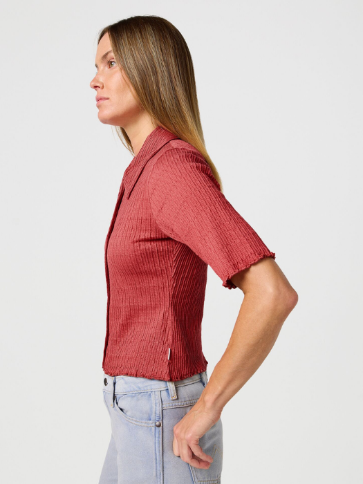 Wrangler Tricou Polo Rosu Slim Femei [3]