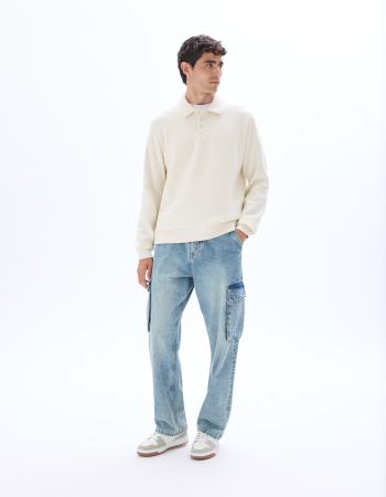 Loose - Celio Blugi Albastru Decolorat Bottom Cargo Barbati