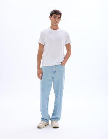 Baggy - Celio Blugi Albastri Deschisi Bottom Barbati