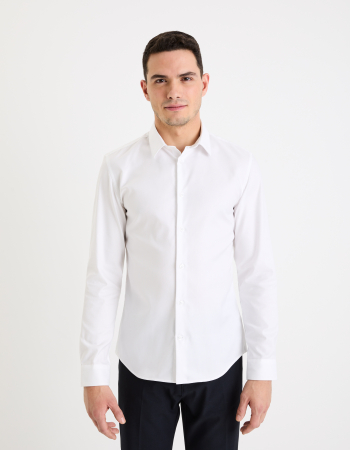 Celio Мужская Рубашка Белая Slim [2]