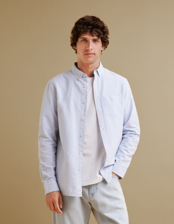 Рубашки - Celio Мужская Рубашка Синяя Regular