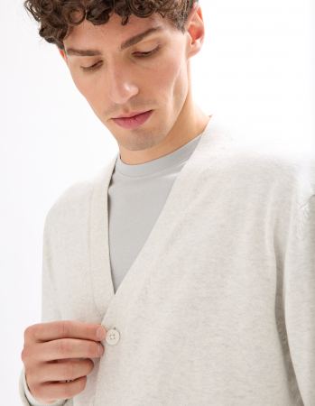 Celio Cardigan Alb  Barbati [3]