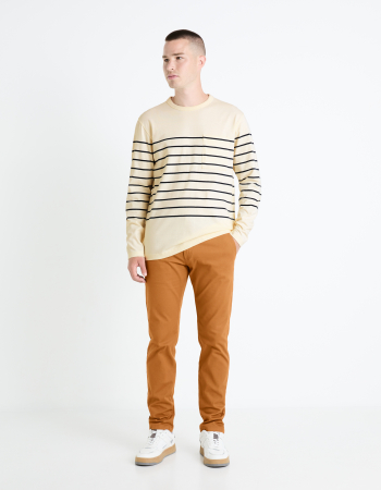 BARBATI - Celio Pantaloni Caramel Slim Barbati