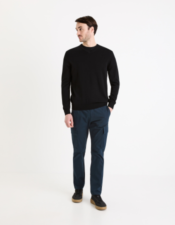 BARBATI - Celio Pulover Negru Regular Barbati