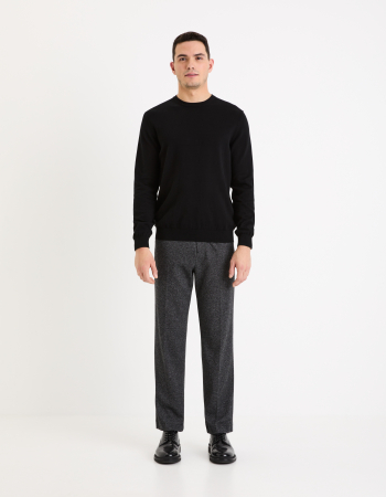 BARBATI - Celio Pulover Negru Regular Barbati