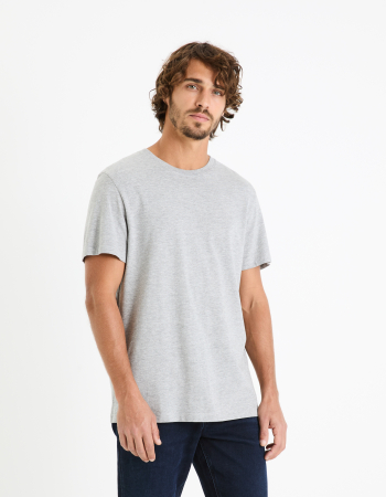 BARBATI - Celio Tricou Gri Deschis Straight Barbati
