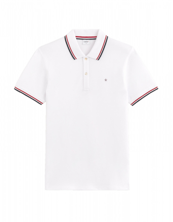 Celio Tricou Polo Alb Slim Barbati [2]