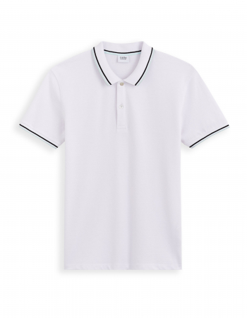 Celio Tricou Polo Alb Slim Barbati [3]