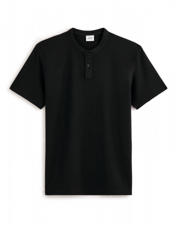Celio Tricou Polo Negru Regular Barbati [3]