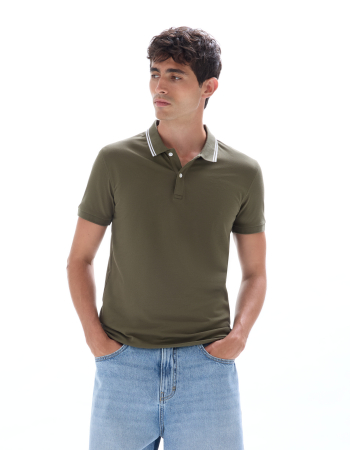 Celio Tricou Polo Haki  Barbati [1]