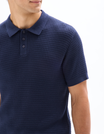 Celio Tricou Polo Indigo  Barbati [3]